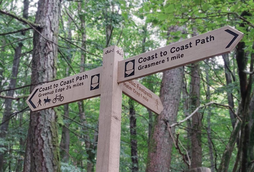 aw coast to coast signpost