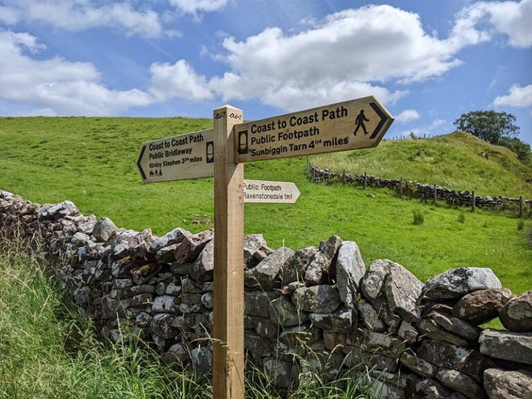 Coast-to-Coast National Trail - new signage at Smardale Bridge