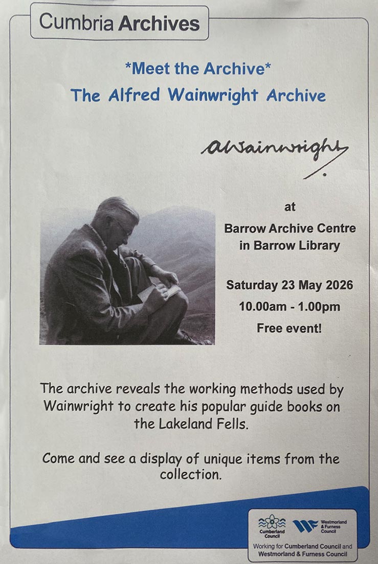 Alfred Wainwright Cumbria Archives