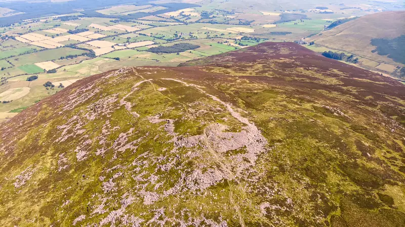 Aerial photo of Carrock fells hill fort - Ian Nelson Aerial photo of Carrock fells hill fort - Ian Nelson